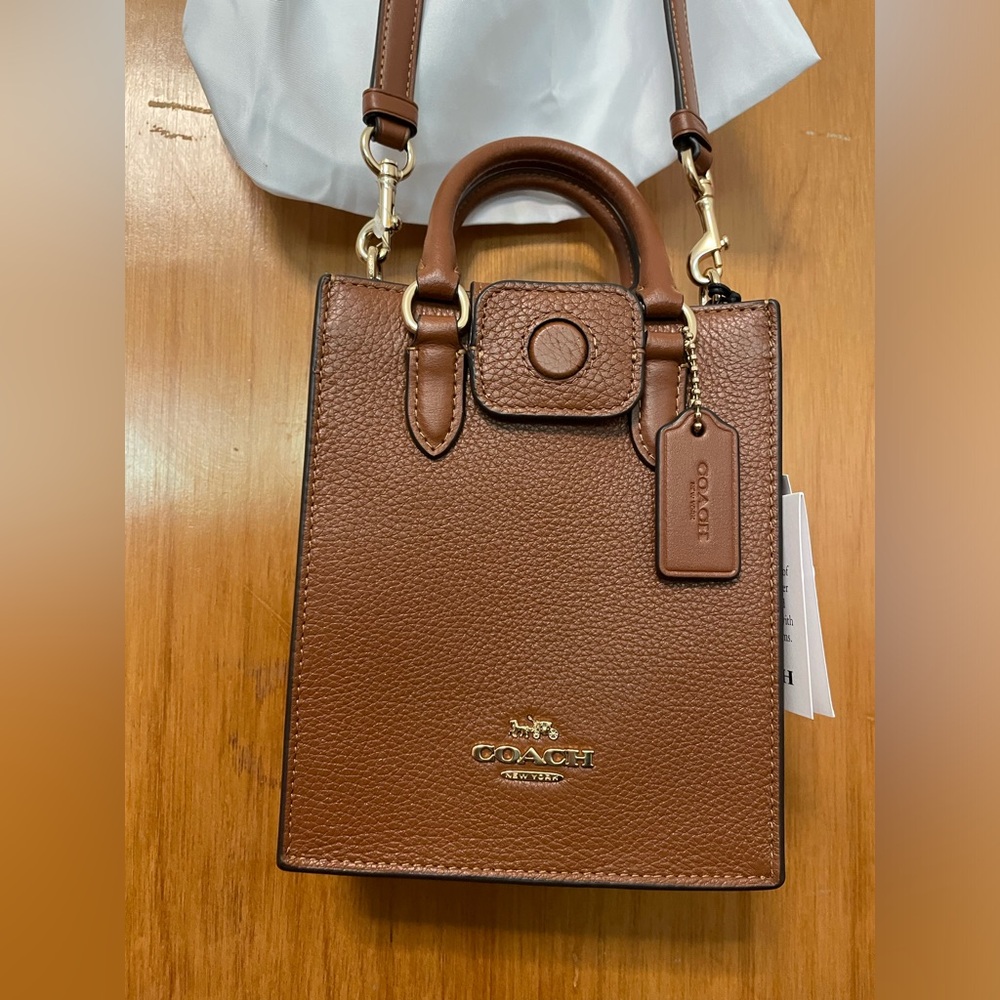 Coach Brown Leather Mini Tote Crossbody